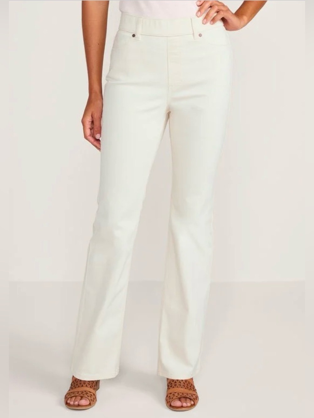 SOFT SURROUNDINGS The Ultimate Denim Pull-On Straight Leg Jeans Small TALL NWT